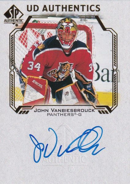 AUTO karta JOHN VANBIESBROUCK 21-22 SP Authentic UD Authentics číslo UDA-VA